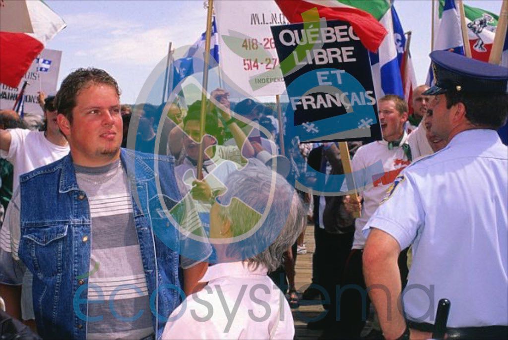 Fête la la fédération - manifestation MLNQ, Québec, 01/07/99